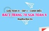 Giải bài 1 trang 70 Toán 8 Tập 1 SGK Cánh Diều